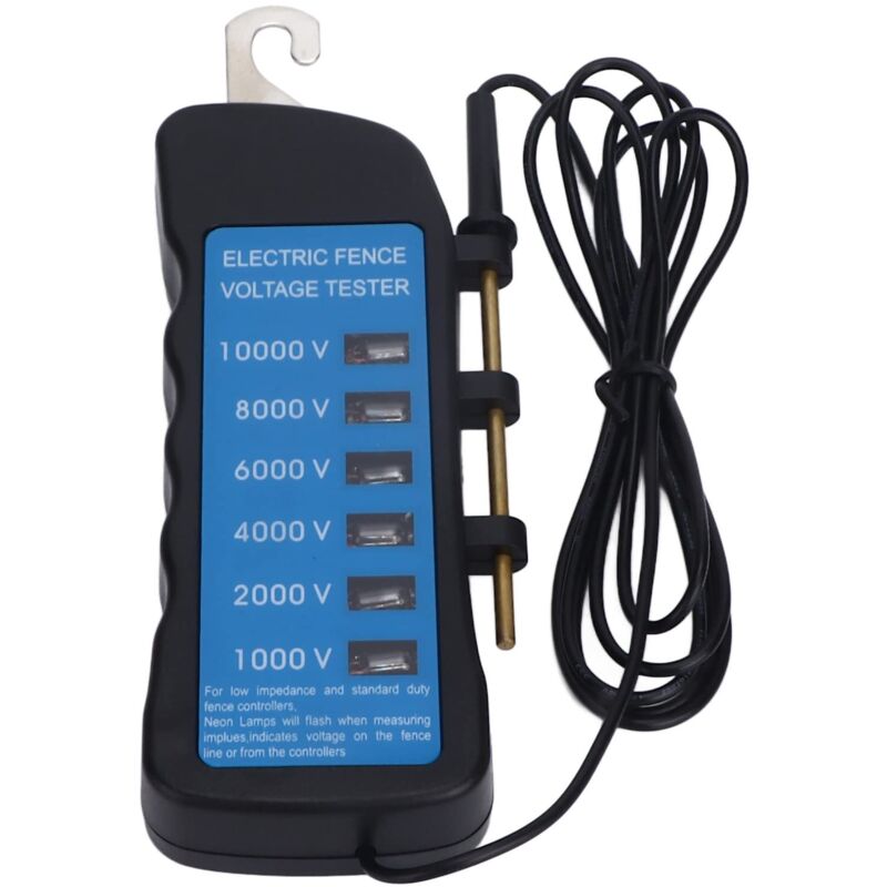 Jeffergarden 1000-10000v Elektrischer Zaunprüfer, Wasserdichtes Zaunvoltmeter Mit 6 Leuchten Für Den Landwirtschaftlichen Betrieb