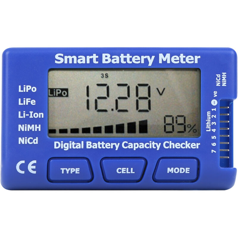Jeffergarden 5-in-1 Smart Digital Battery Meter, Batteriekapazitätsprüfer Mit Lcd-bildschirm
