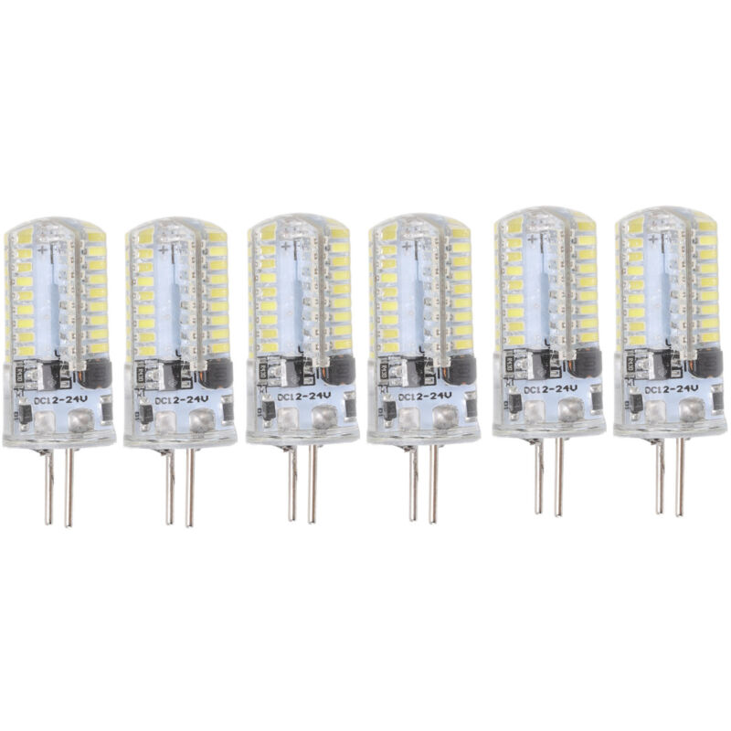 Jeffergarden 6er-pack Gy6.35 Led-lampen, 5 W, 12 V Wechselstrom, Warmweiß (2700–3000 K), Kaltweiß (6000–6500 K), 500 Lm, 72 Leds, Für Homeoffice, Reinweiß