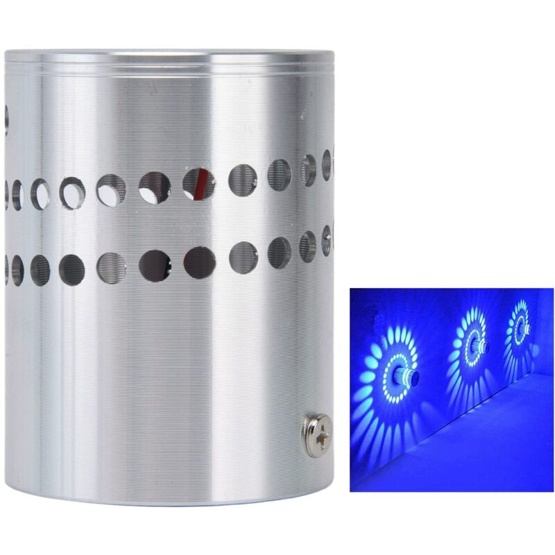 Jeffergarden Atyhao Wandleuchte, 3w Led Farbige Aluminium-wandleuchte Für Den Innenbereich Mit Wärmeableitung, Spiralförmige Wandleuchte Für Babyzimmer, Wohnzimmer, Badezimmer (3)
