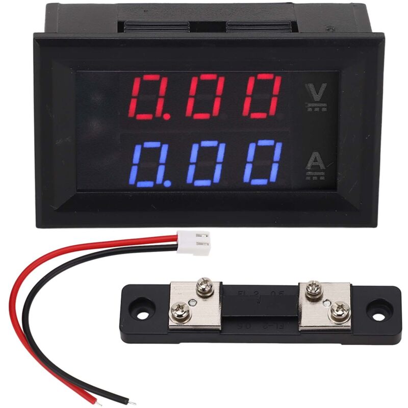 Jeffergarden Digitalvoltmeter, Amperemeter, Spannungsprüfer, Amperedetektor, Led-ampereanzeige, Dc 0–100 V 50 A Messgerät Mit Wechselrichter