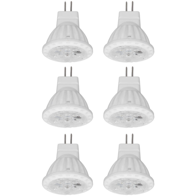Jeffergarden Mr11 4w Gu4 Led-lampe Mit Zwei Stiften, Dimmbar, 360 Lm, Beleuchtung Für Wege, Gärten Und Grünflächen, Weißes Licht, 220 V, 6000 K, 6er-pack