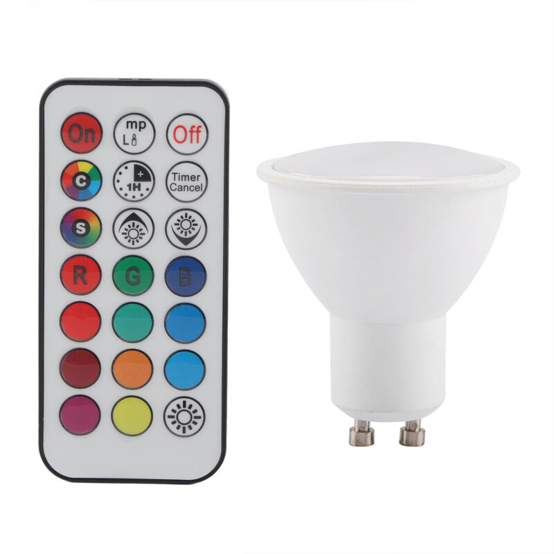 Jeffergarden Neue Gu10 3w Rgb Warmweiße Led-farbwechsellampe Mit Fernbedienung