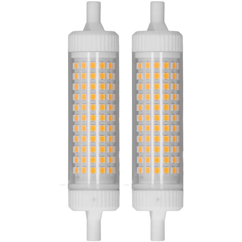 Jeffergarden R7s 118-mm-led-lampe, 2er-pack, Dimmbar, 15 W, 154 Leds, Doppelseitiger Fluter Für Die Nächtliche Beleuchtung Von Wohnräumen Und Werbeflächen, Warmweiß, 220 V