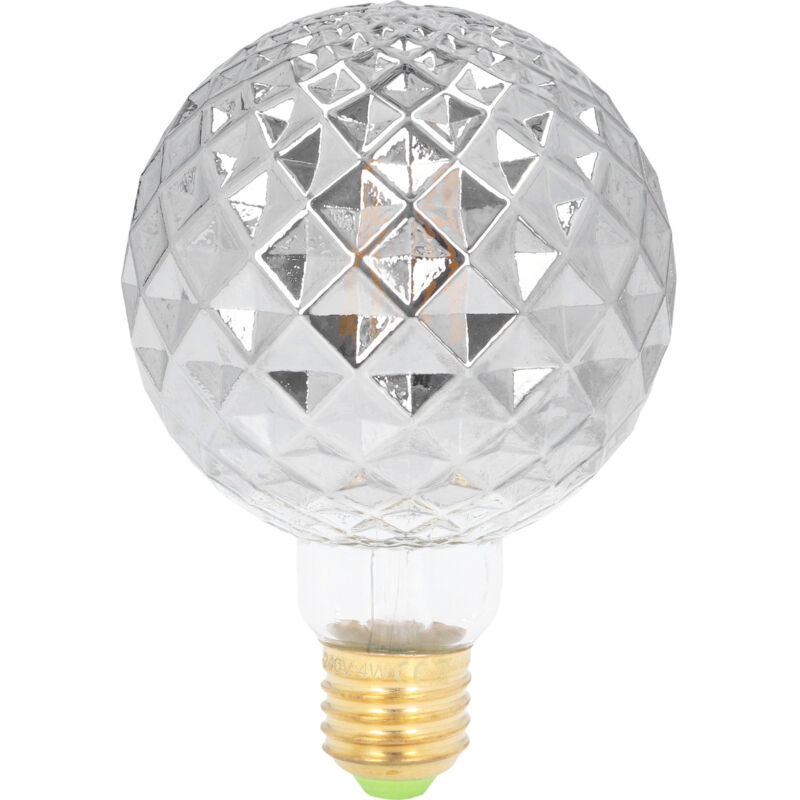 Jeffergarden Vintage Led-lampe Mit Hartglühfaden, Galvanisiert, Grau, 2700k Farbtemperatur, E27, Für Kronleuchter