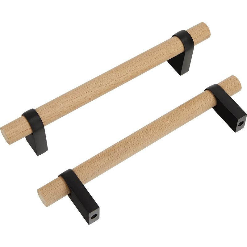 Möbelgriffe Aus Massivholz – 4er-set – Elegantes Design Mit Sanften Rundungen – Einfache Montage Für Schränke Und Schubladen