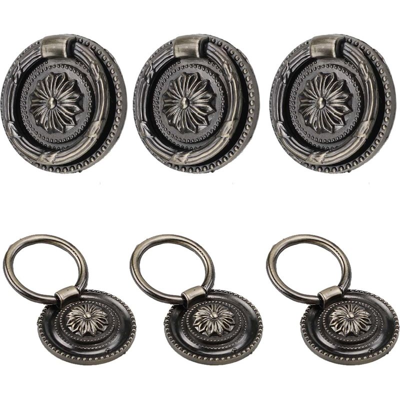 3-teiliges Vintage-möbelgriffset Aus Messing Mit Schrauben Für Schubladenschränke Und Antike Möbel