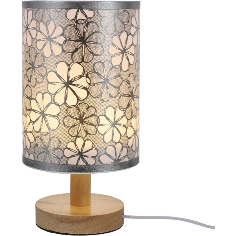 Led-lampen Aus Holz Für Nachttische, Stoff, Schlafzimmer Aus Holz, Kleiner Nachttisch Mit Einstellbarer Helligkeit, Schreibtischlampenschirm, Schlafzimmer, Vintage