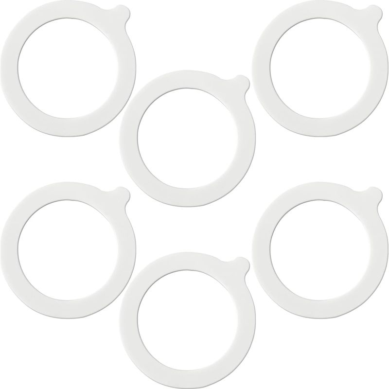 Stück Universelle Silikon-dichtungsringe, Geeignet Für Gläser, Selbstgemachte Gläser Usw. (innendurchmesser 6,7 Cm, Außendurchmesser 9,3 Cm, Weiß)