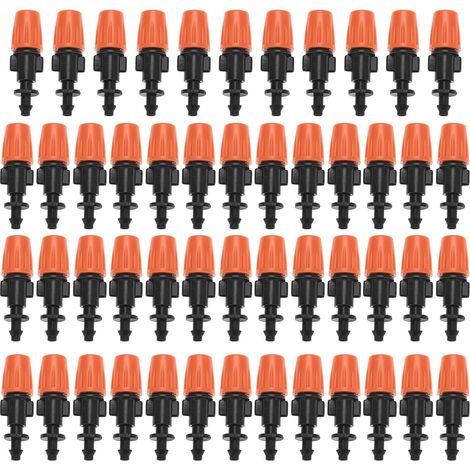 50 Stück Tropfbewässerungs-sprühdüsen, Verstellbare Nebeltrimmer, Schlauchverbinder, Bewässerungs-sprinklerköpfe, Bewässerungssystem Für Garten, Rasen Und Landwirtschaft