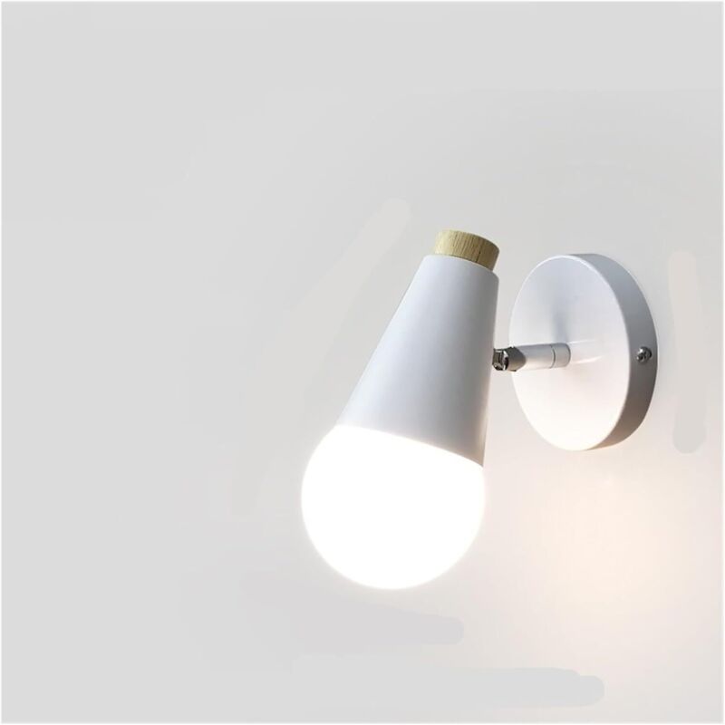 Nordische Wandleuchte Für Schlafzimmer Und Nachttisch, Macaron-design, Moderne Minimalistische Wanddekoration Für Wohnzimmer, Weiß (ohne Leuchtmittel)