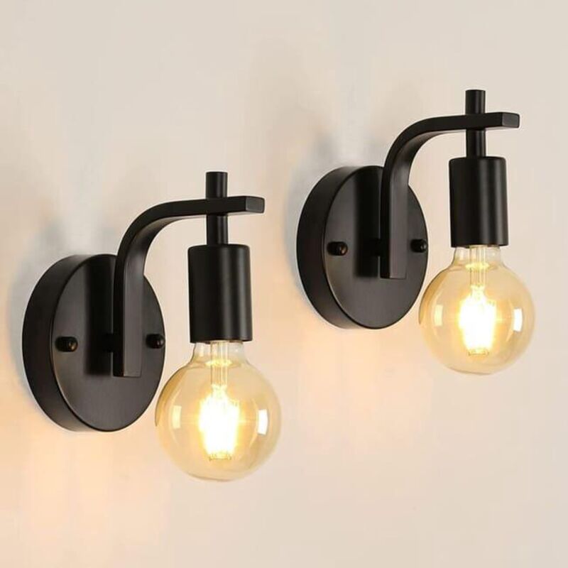 Set Mit 2 Wandleuchten Für Den Innenbereich, Vintage-metallwandleuchte, Industrielle Wandleuchte Für Den Innenbereich E27 (leuchtmittel Nicht Enthalten)