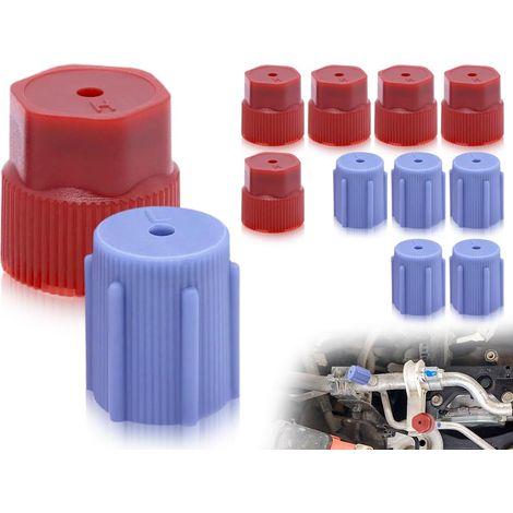 10 Stück Kfz-klimaanlagenstecker, Hoch-/niederdruck-ladeanschlussstecker, Kältemitteladapter Für Klimaanlagenreparaturen
