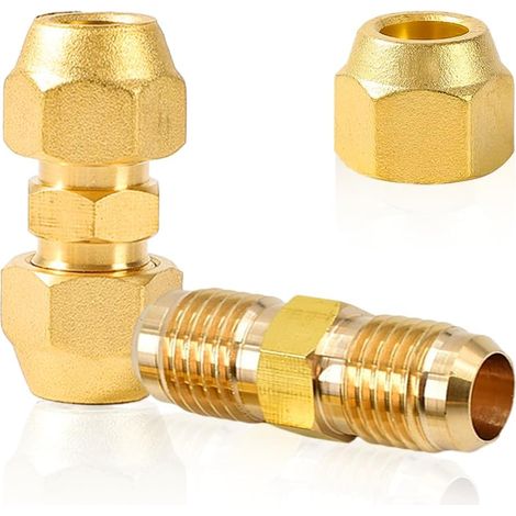 Stück 1/4-zoll-doppelnippel-kupferrohrverbinder, Klimaanlagenzubehör. 6,35 Mm Kupferrohr, Klimaanlagenzubehör (1/4")