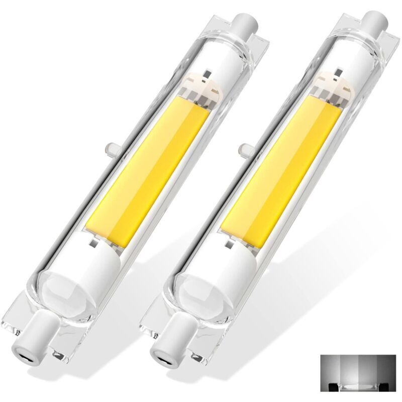 R7s Led-lampe, 118 Mm, Dimmbar, 13 W, Warmweiß (3000 K), Flimmerfrei, Linear. Ersetzt 200-w-halogenlampen (j118), 2000 Lm, 360° Abstrahlwinkel. R7s Cob-led-röhren Für...