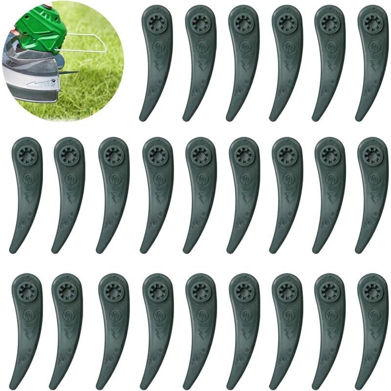 Packung Mit 24 Bosch-rasentrimmermessern Für Die Modelle Bosch Durablade Art 23 18 Li Und Art 26 18 Li, Ersatzmesser Für Rasentrimmer