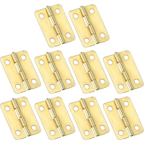 Kleine 24-mm-endbänder, 10 Stück Minibänder Mit Schrauben Für Schmuckkästchen Aus Holz, Schranktüren, Tore, Gold