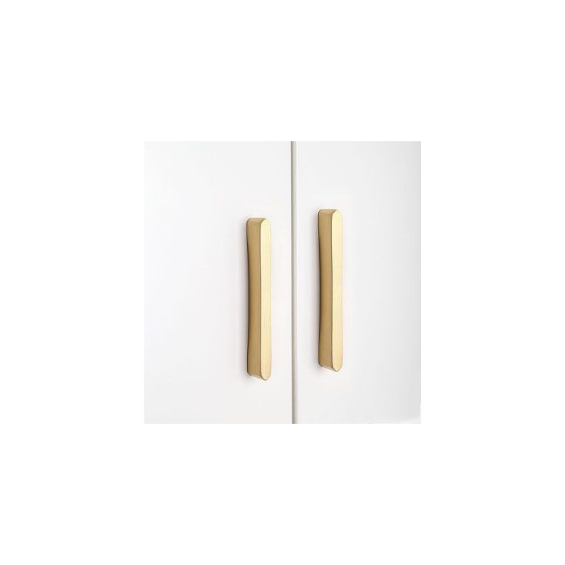 Set Mit 2 Küchenschubladengriffen (96 Mm Lochabstand), Türgriffen, Modernen Griffen Aus Zinklegierung, Goldgebürsteter Messingoberfläche Für Badezimmerschränke