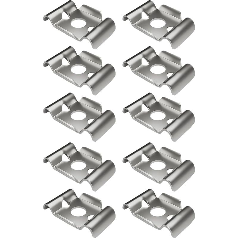 Edelstahl-drahtgitterbefestigungen, 10 Stück, Starre Drahtclips, Regalträger Und Befestigungselemente Für Den Außenbereich In Gärten, Höfen, Auf Bauernhöfen, Einfahrten Und Terrassen
