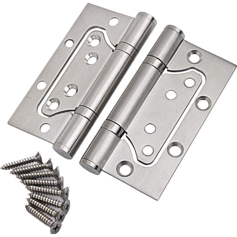 Set Mit 2 Verdeckten Edelstahl-scharnieren, 10,5 Cm – Tragkraft 100 Kg – Schmetterlingsdesign Für Einfache Montage – Für Holztüren