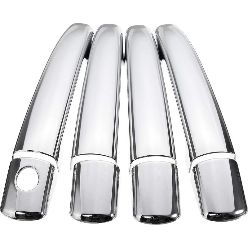 8-teiliges Autozubehör-set: Chromleisten Für Türgriffe, Kompatibel Mit Peugeot 207, 308, 407 (08-10) Und Citroën C4, C6, C4 Picasso