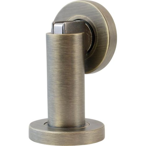 Magnetischer Türstopper Ms010 Im Antik-stil – Türstopper Mit Befestigungsmaterial Für Boden Und Wand – Magnetischer Türblock – Ø 5 Cm, Höhe 8,4 Cm