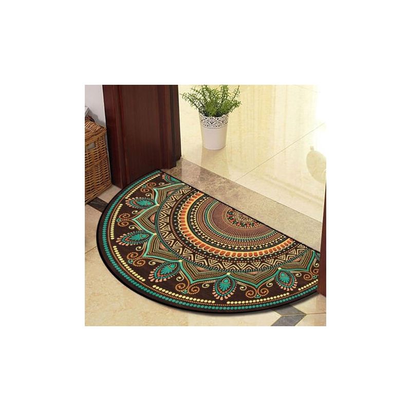Saugfähige, Halbmondförmige Fußmatte 40 X 60 Cm – Rutschfeste Matte Für Drinnen Und Draußen – Für Eingangsbereich, Terrasse Und Küche – Leicht Zu Reinigen