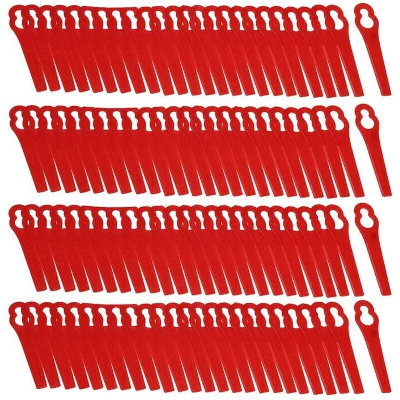 Zubehör Für Rasentrimmer, Packung Mit 100 Ersatzklingen Aus Kunststoff Für Florabest Lidl Frta 20 A1, Fat 18b3, Frt18a Rasentrimmer