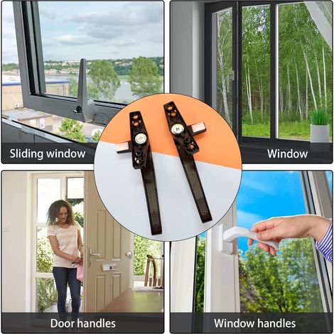 Stück Fenstergriffe Aus Aluminiumlegierung, Universelle Ersatzfenstergriffe, Links Und Rechts Verriegelbar Mit Schraubbefestigung Für Aluminium-drehkipptüren Und -fenster