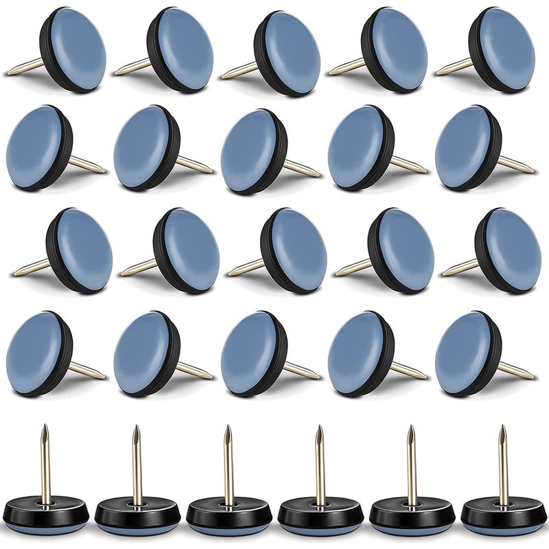 20-teiliges Stuhlgleiter-set, Teflon-stuhlgleiter Mit Nägeln, Stuhlbeinschoner Für Fliesen, Parkettböden, Stühle, Tische Und Betten