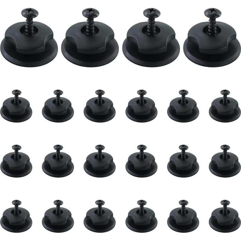 Ein Set Aus 22 Anhängerzubehörteilen, Planenbefestigungen Mit Schrauben, Robusten Planenknöpfen, Kunststoff-befestigungsknöpfen, Planenhaken, Anhängern, Perfekt Zur Befestigung Von Netzen