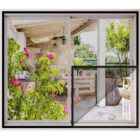 60 X 80 Cm Großes Moskitonetz Für Fenster, Kein Bohren Erforderlich, Selbstklebend, Feinmaschig, Selbstklebender Moskitonetzvorhang, Schwarzes Anti-moskitonetz