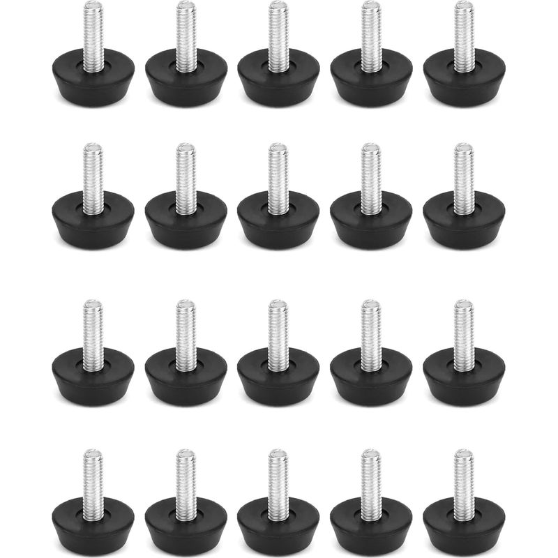 20 Stück Möbelnivellierfüße, Verstellbare Tischfüße, Zur Montage Unter Möbelbeinen, M6x20 Mm
