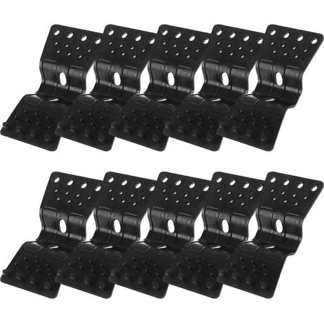 Packung Mit 10 Robusten Kunststoff-schmetterlingsclips Zur Befestigung Von Schattierungsnetzen Und -geweben, Befestigungselemente Für Gartenfolien, Schwarz
