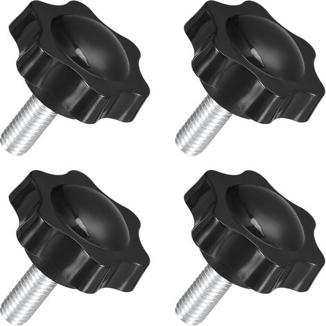 Stück Sternknöpfe M8 X 20 Mm, Handgeschraubte Sechskant-feststellknöpfe Aus Kunststoff Für Sonnenschirmständer