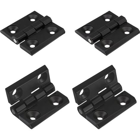 4-teiliges Zinkscharnier 40x40x5 Mm, Hochleistungs-türscharniere, 270-grad-drehpunkt, Edelstahl-außenscharniere, Für Feststehende Türen, Kleine Fenster, Schubladen, Schränke, Möbel, Klapptische