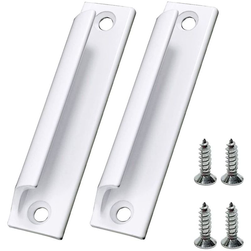 Zweiteiliger Schiebetürgriff Aus Weißem Aluminium – Rostbeständig – Ergonomisches Design Für Leichtes Öffnen – Schrauben Inklusive