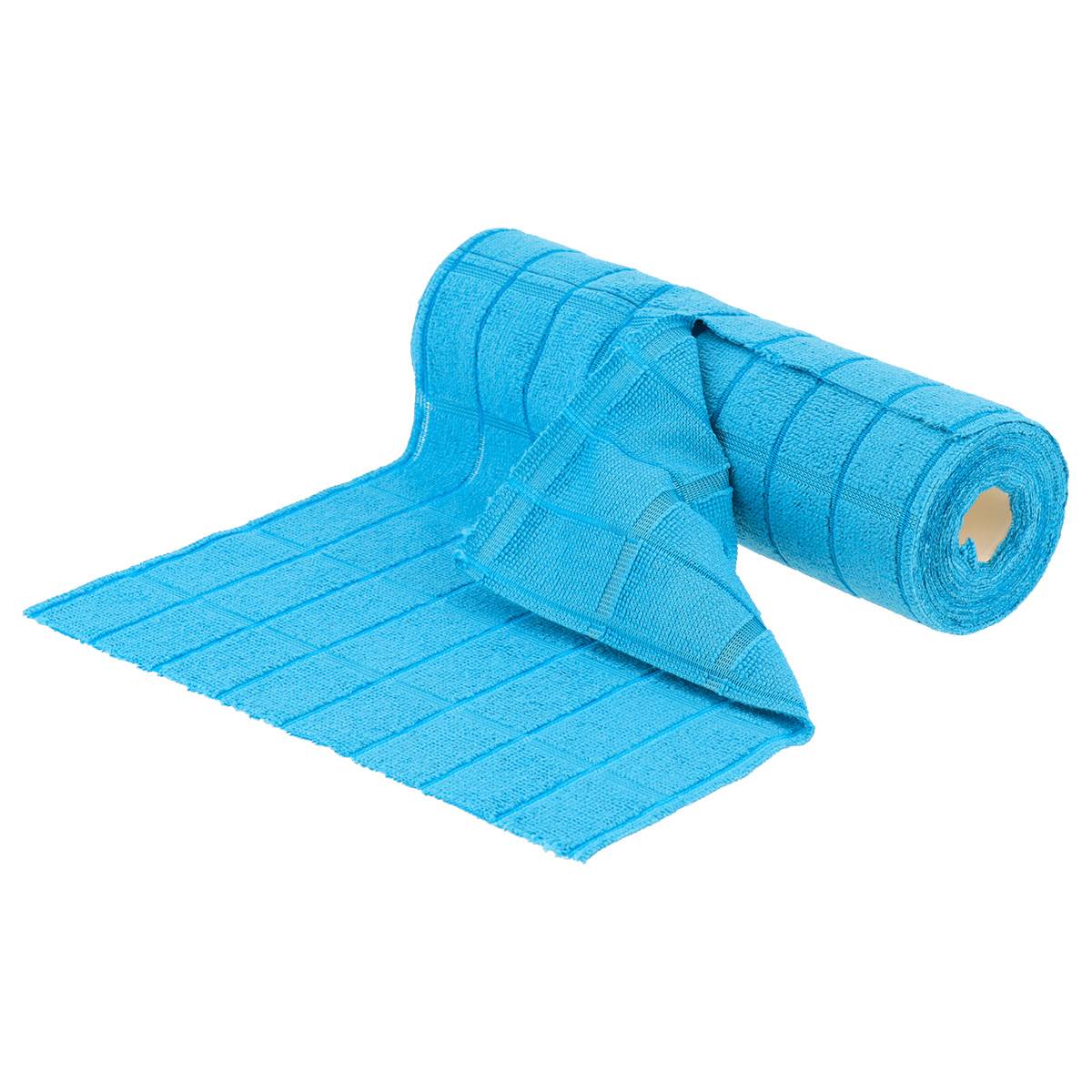 Rolle Mit 30 Mikrofasertüchern Mit Karomuster, 30 × 30 Cm – Blau - Tendance