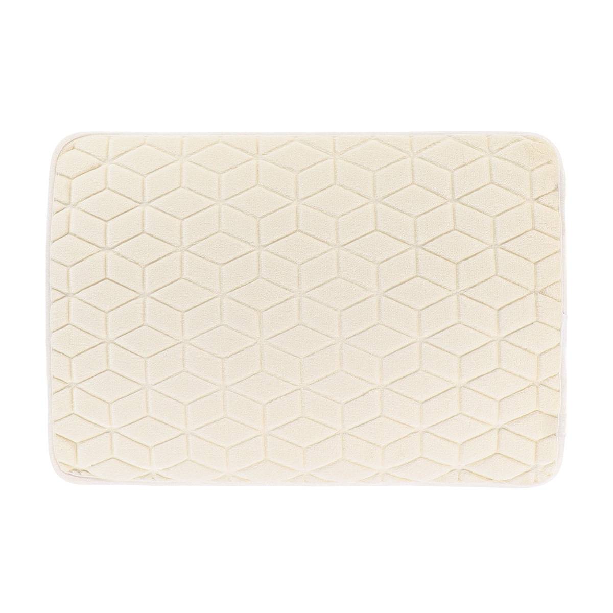Teppich Mit Geometrischem Muster Aus Mikrofaser, 40 X 60 Cm – Elfenbein - Tendance