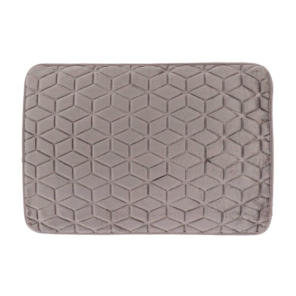 Teppich Mit Geometrischem Muster Aus Mikrofaser, 40 X 60 Cm – Hellgrau - Tendance