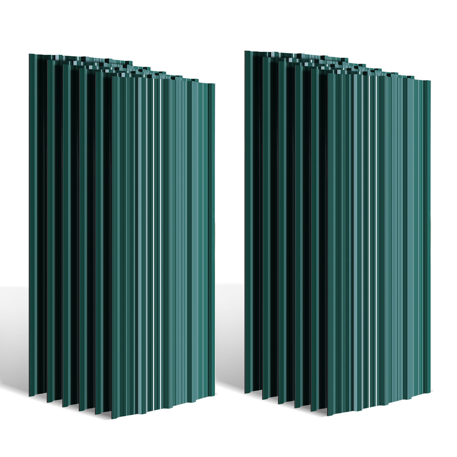 Tolletour Trapezblech Set 36-teilig, 129 X 46 Cm, Profilblech, Grün, Inkl. Schnittschutzhandschuhe