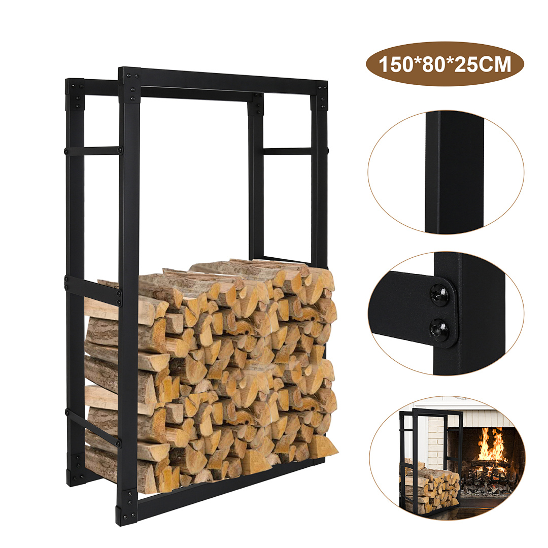 Tolletour Kaminholzregal Brennholzständer 1508025cm Wetterfestem Metall Brennholz Brennholzregal