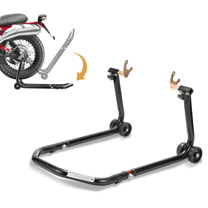 Tolletour Motorradständer Hinterradheber, U-förmiger Werkstattständer, Verstellbar 30–40 Cm, Schwarz