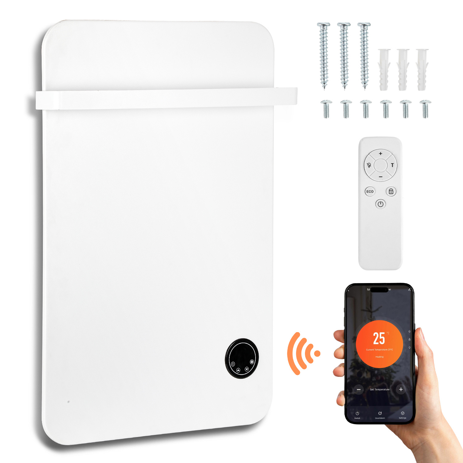 Tolletour Infrarotheizung Heizgerät 220v Heizung Infrarot Elektroheizung Thermostat 400w
