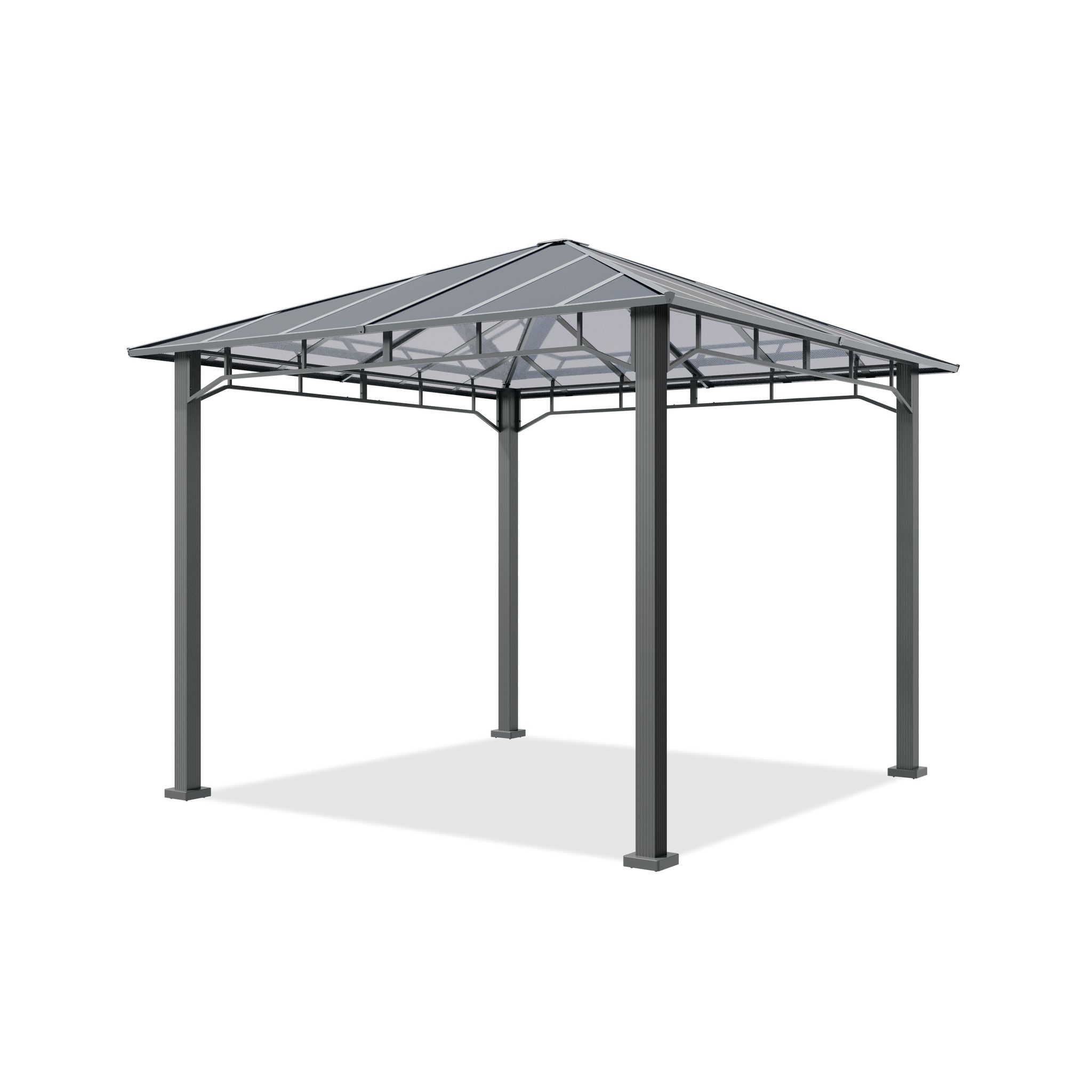 Toolport Gartenpavillon 3x3 M Alu-rahmen, Polycarbonat Dach Ca. 8mm