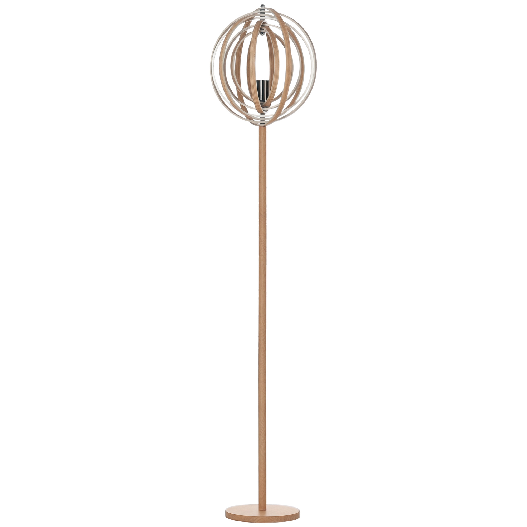 Designer-stehlampe Fürs Wohnzimmer, Verstellbarer Holzschirm, E27-fassung, Ø 38 X 160 Cm