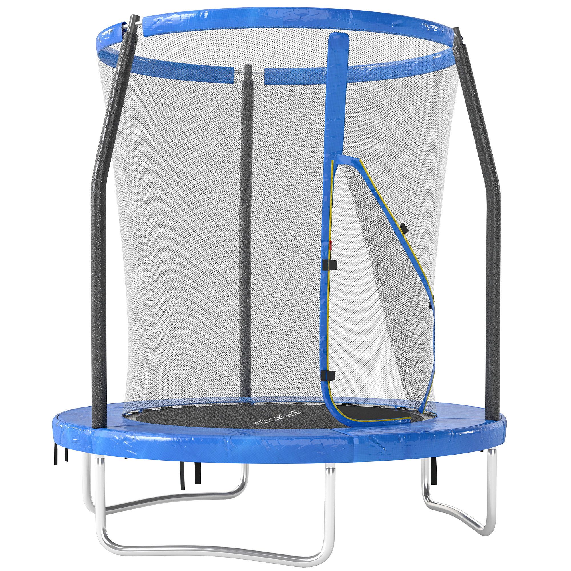 Trampolin Für Kinder Ab 6 Jahren Mit Sicherheitsnetz Ø183 X 200 Cm Blau
