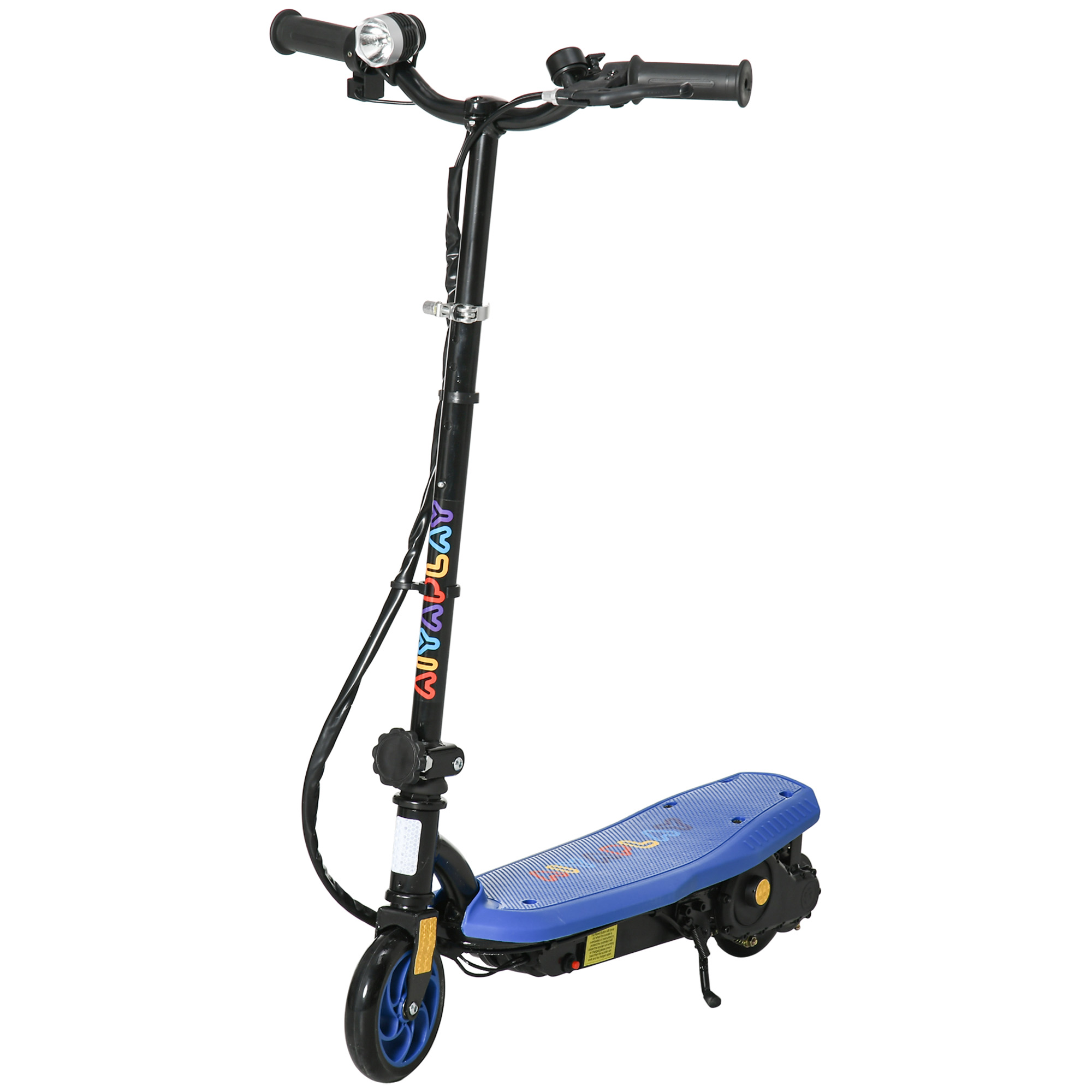 Elektroroller Für Kinder Von 7 Bis 14 Jahren, Faltbar, Mit Led-scheinwerfer, -rädern Und -bremse, Höchstgeschwindigkeit 12 Km/h, Blau