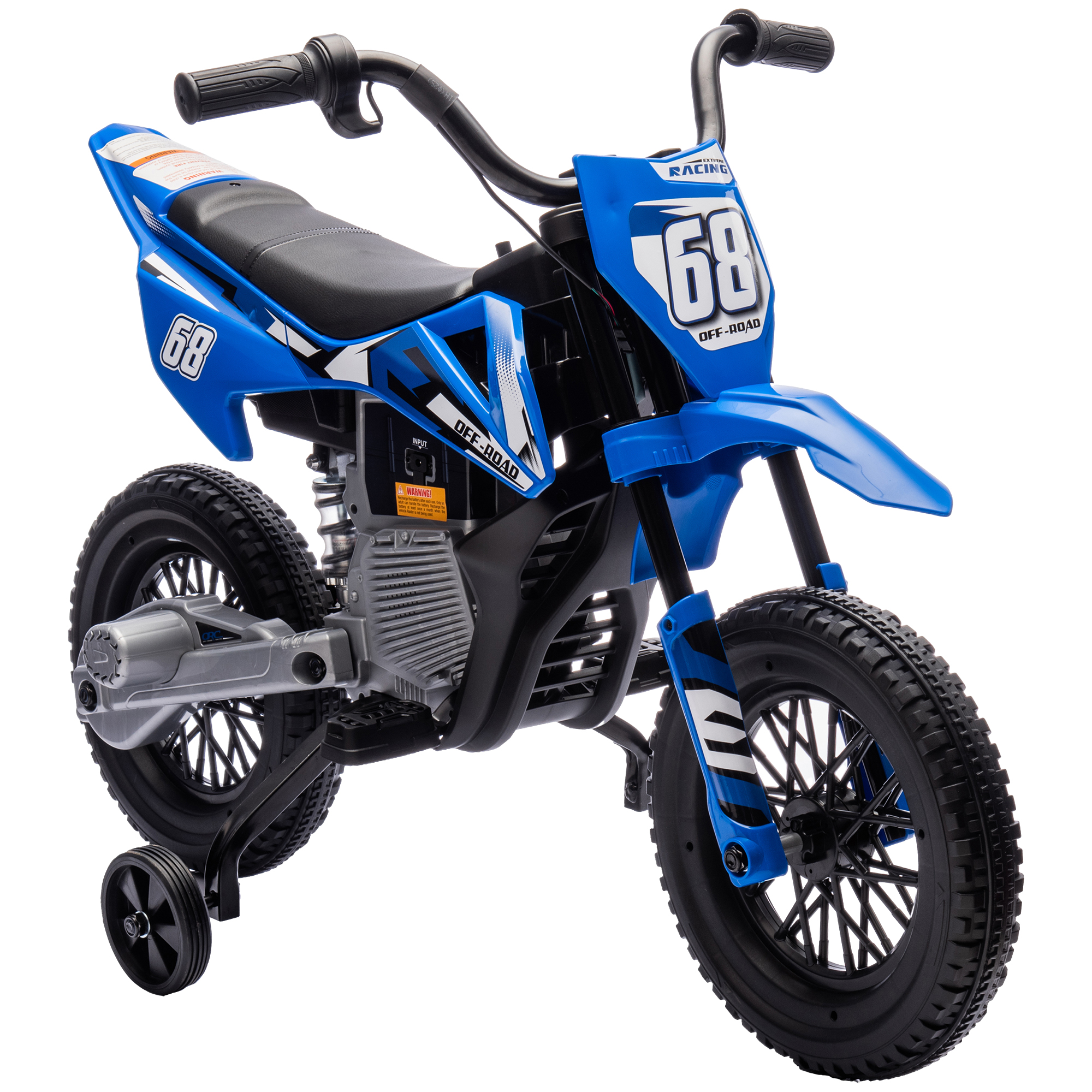 Elektrisches Kindermotorrad, 12 V, Mit Musik, Stabilisatoren, Für Kinder Von 3-6 Jahren, Blau