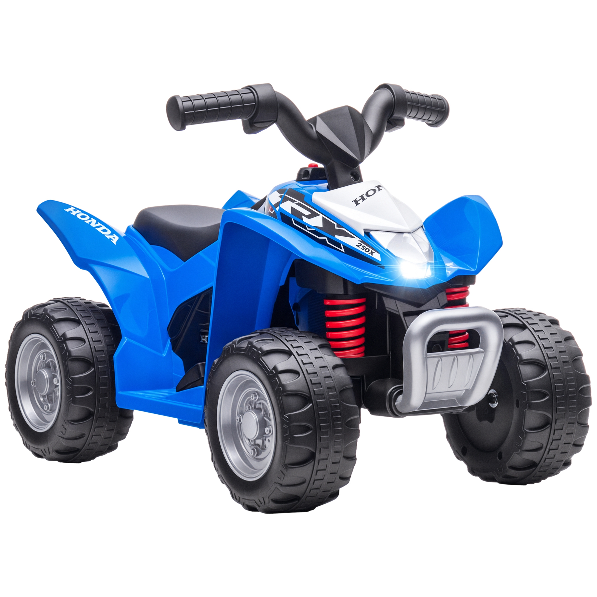 Elektrisches Quad Für Kinder, Led-scheinwerfer, Hupe, Breite Reifen, Bequemer Sitz, Rutschfeste Griffe, Blau